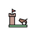 Cannon icon. Simple color with outline vector elements of video game icons for ui and ux, website or mobile application Royalty Free Stock Photo