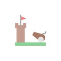 Cannon icon. Simple color vector elements of video game icons for ui and ux, website or mobile application Royalty Free Stock Photo