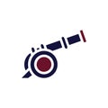 Cannon icon solid maroon navy colour military symbol perfect.(Multiple values