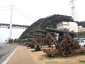 Cannon at Kanmon straits and habour, Shimonoseki, Yamaguchi, Japan Royalty Free Stock Photo