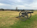 Cannon and landscape at Manassas National Battlefield Park Royalty Free Stock Photo