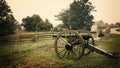 Cannon in the Manassas National Battlefield Park in Virginia, United States. Royalty Free Stock Photo