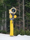 Cannon mountain snowmaking artificial snow Royalty Free Stock Photo