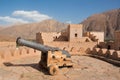 Cannon in Nakhal fort Royalty Free Stock Photo