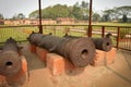 Cannon near Kings Palace . Talatal Ghar Shivsagar Assam .