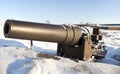 Cannon protecting Suomenlinna Sea Fortress Royalty Free Stock Photo