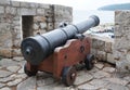 Cannon in the rampant in castle of Dubrovnik