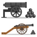 A cannon, a retro cannon, a military cannon.