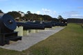Cannon row at Fort Moultrie Charleston South Carolina Royalty Free Stock Photo