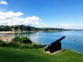 Seaside cannon, Tenby, pembroke, wales