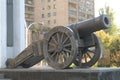 Cannon `the serf unicorn`. Lugansk, Lugansk People`s Republic.