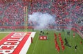 Cannon smoke at Rutgers stadium Royalty Free Stock Photo