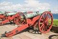 The cannon stands guard in Kronborg Castle Royalty Free Stock Photo