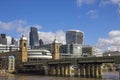 Cannon Street Railway Bridge Alexandra bridge in London Royalty Free Stock Photo