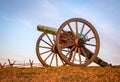 Cannon at sunrise in Gettysburg