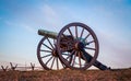 Cannon at sunrise in Gettysburg