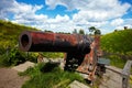 Cannon in Suomenlinna fortress Royalty Free Stock Photo