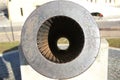 Cannon of 19th century in Daugavpils fortness Royalty Free Stock Photo