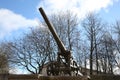 Cannon of 19th century in Daugavpils fortress Royalty Free Stock Photo