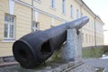 Cannon of 19th century in Daugavpils fortress Royalty Free Stock Photo