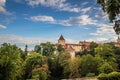 The Cannon Tower Daliborka in the area of Prague Castle in summer