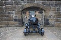 Cannon and wall of Edinburgh castle Royalty Free Stock Photo