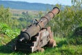 Cannon of Zolochiv Castle is comprised of the huge rectangular Grand Palace Royalty Free Stock Photo