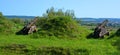 Cannon of Zolochiv Castle is comprised of the huge rectangular Grand Palace Royalty Free Stock Photo