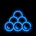 Cannonballs neon glow icon illustration