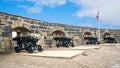 Cannons battery in Edinburgh Castle, Scotland. Royalty Free Stock Photo