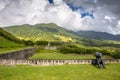 Cannons at Brimstone Hill Fortress on Saint Kitts Royalty Free Stock Photo