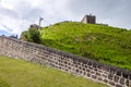 Cannons at Brimstone Hill Fortress on Saint Kitts. Royalty Free Stock Photo