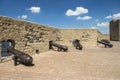 Cannons in Castel dell`Ovo, Naples, Italy Royalty Free Stock Photo