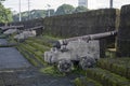 Cannons on a defensive wall located in Fort Santiago in Manila