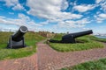 Cannons at Fort McHenry, in Baltimore, Maryland Royalty Free Stock Photo