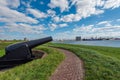 Cannons at Fort McHenry, in Baltimore, Maryland Royalty Free Stock Photo