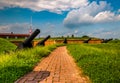 Cannons at Fort McHenry, Baltimore, Maryland. Royalty Free Stock Photo