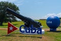 Cannons at Fort of Saint Charles in Havana Royalty Free Stock Photo