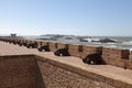 Cannons of the fortified walls of Essaouira Royalty Free Stock Photo