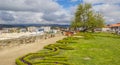 Cannons in the garden of the Chaves castle Royalty Free Stock Photo