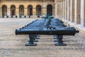 Cannons at Les Invalides museum complex in Paris, France burial site for France`s war heroes and emperor Napoleon Bonaparte`s tomb Royalty Free Stock Photo