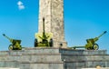 Cannons at the Obelisk of Glory in Kerch, Crimea Royalty Free Stock Photo