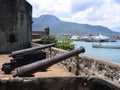 Cannons at Old Caribbean Fortress