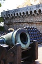 Cannons at the palace in Monaco Royalty Free Stock Photo