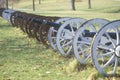 Cannons at the Revolutionary War National Park at sunrise, Valley Forge, PA Royalty Free Stock Photo