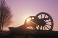 Cannons at the Revolutionary War National Park at sunrise, Valley Forge, PA Royalty Free Stock Photo
