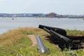 Cannons by the river Royalty Free Stock Photo