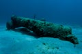 Cannons on the sea floor Royalty Free Stock Photo