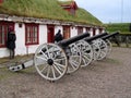 Cannons at VardÃÂ¸hus fortress, Norway Royalty Free Stock Photo