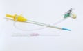 Cannula or a sheath for arterial line insertion along with a puncture needle Royalty Free Stock Photo